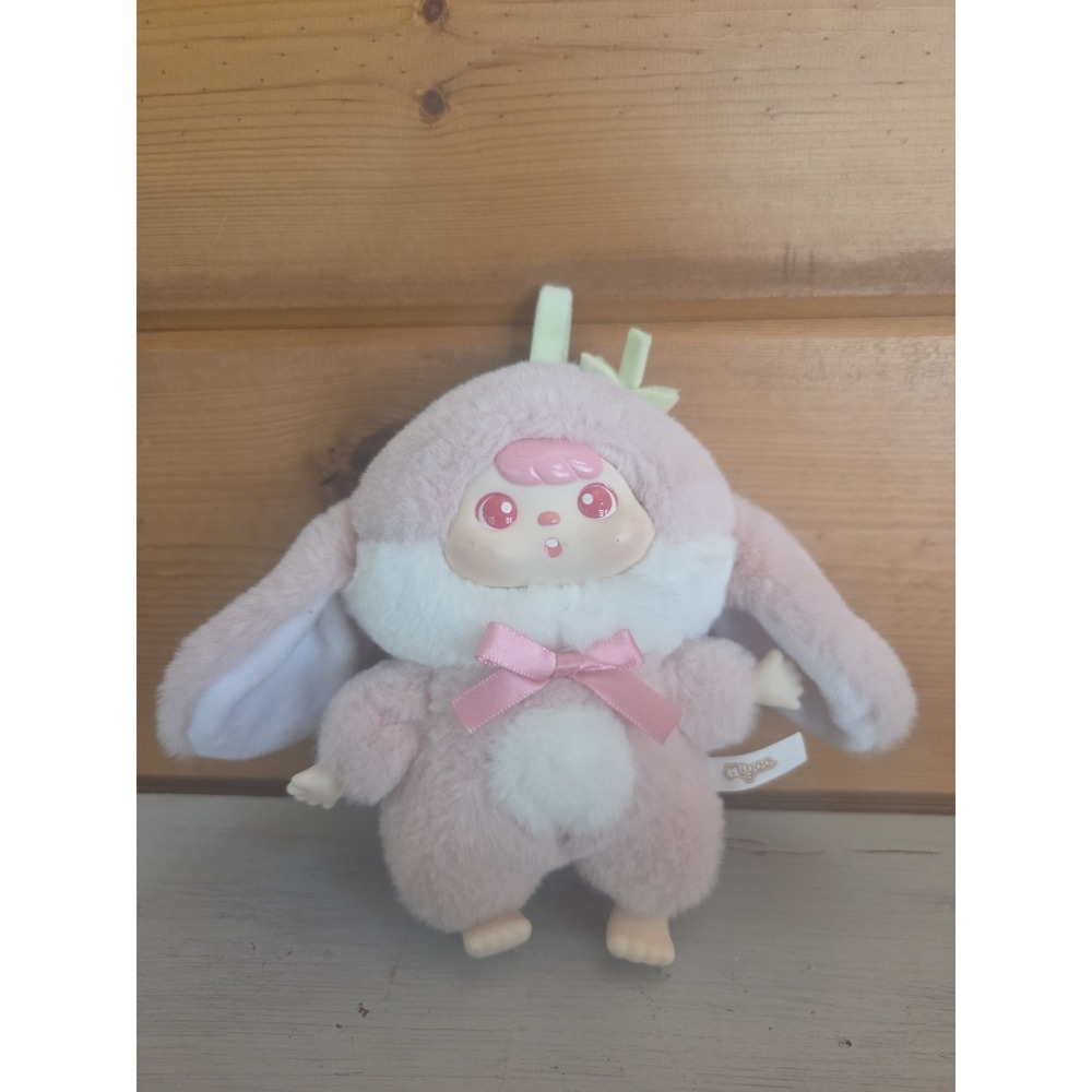 Miyee Cafe Pink Bunny Plush Pendant Vinyl Face Kawaii Bag Charm‎ Doll D51